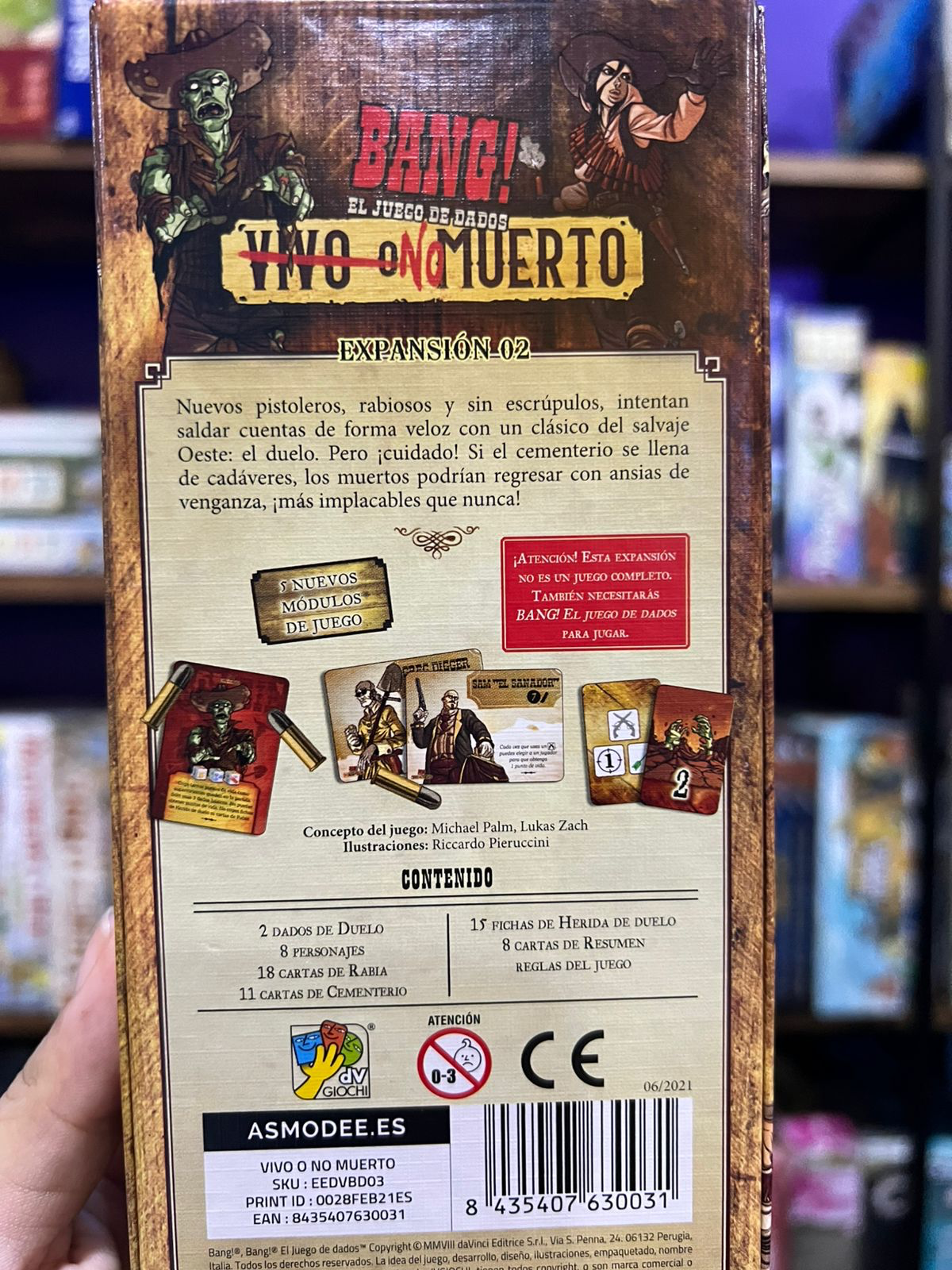 Bang Juego de Dados Vivo o no Muerto