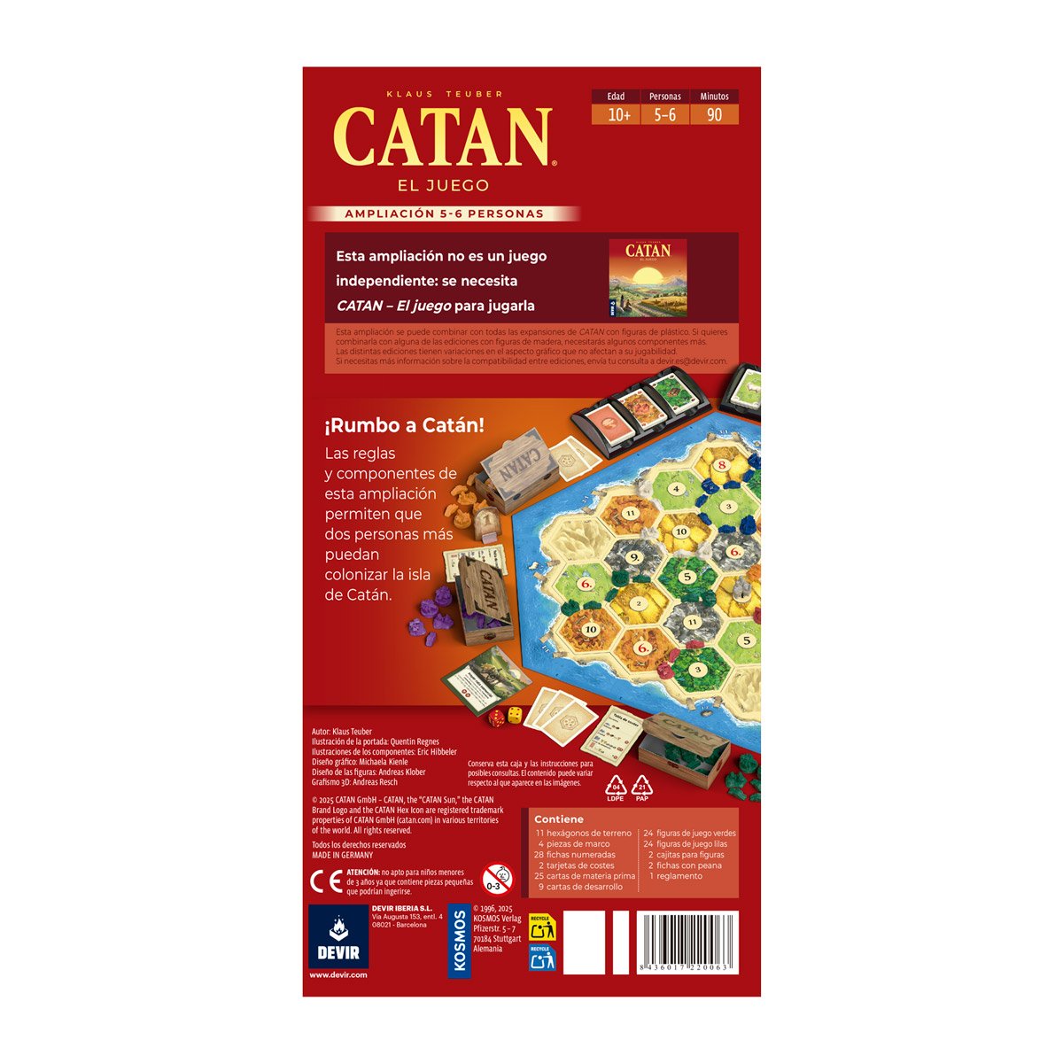 Ampliacion Catan basico de 5 a 6 jugadores